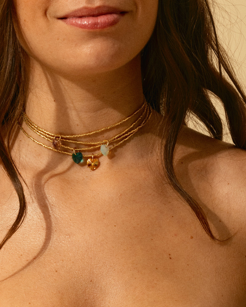 New ! Apsara EMERALD HEART choker