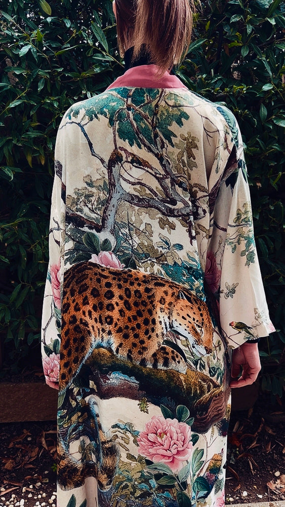 New ! Pink Leopard Kimono