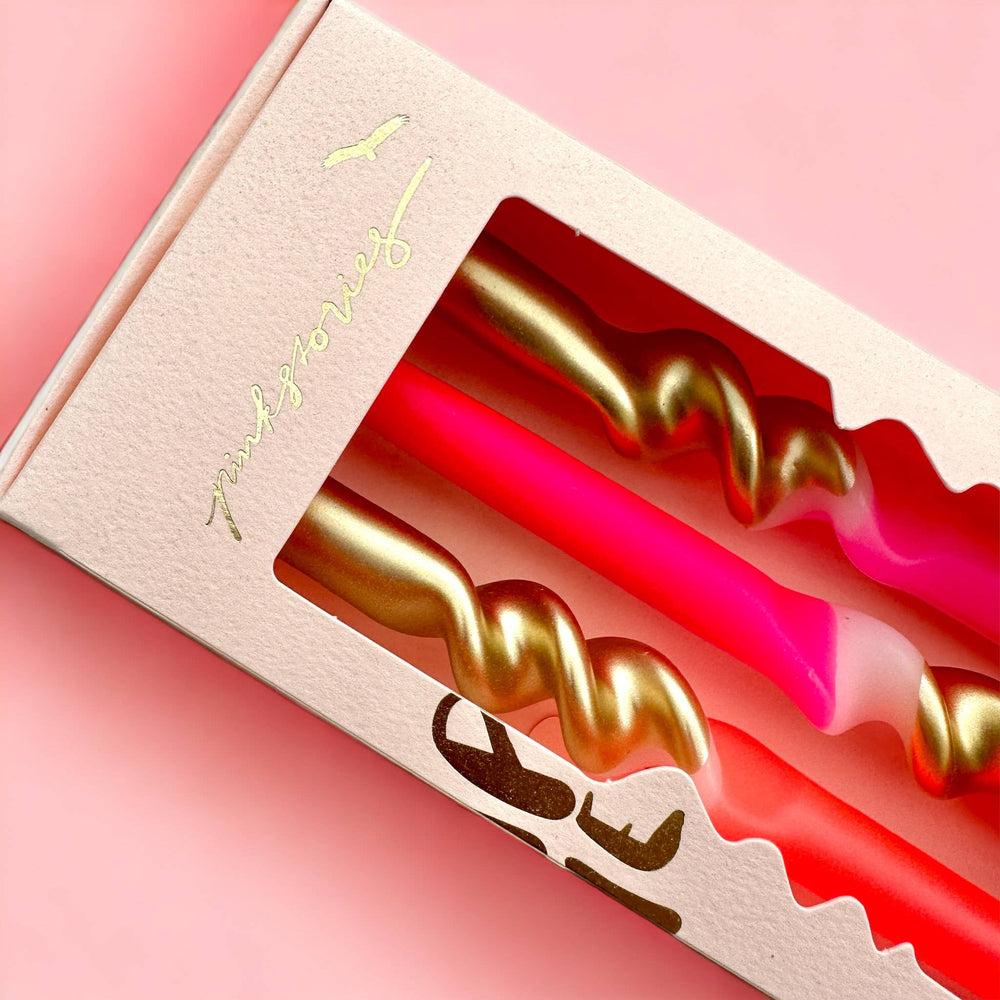 New ! Dip Dye Swirl *Golden Hour* candles