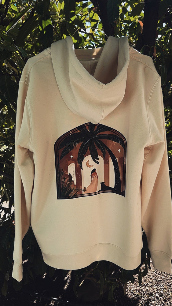 New ! “Another day in paradise“ - Organic zip hoodie in natural raw and latte