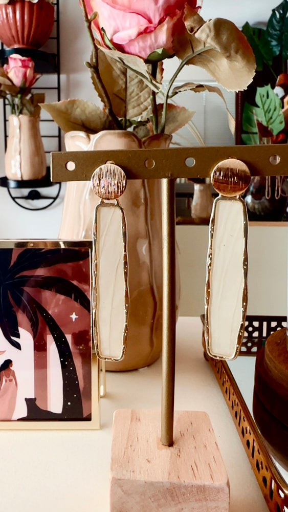 New ! Eternal bloom earrings with soft plantain lilies petals inside