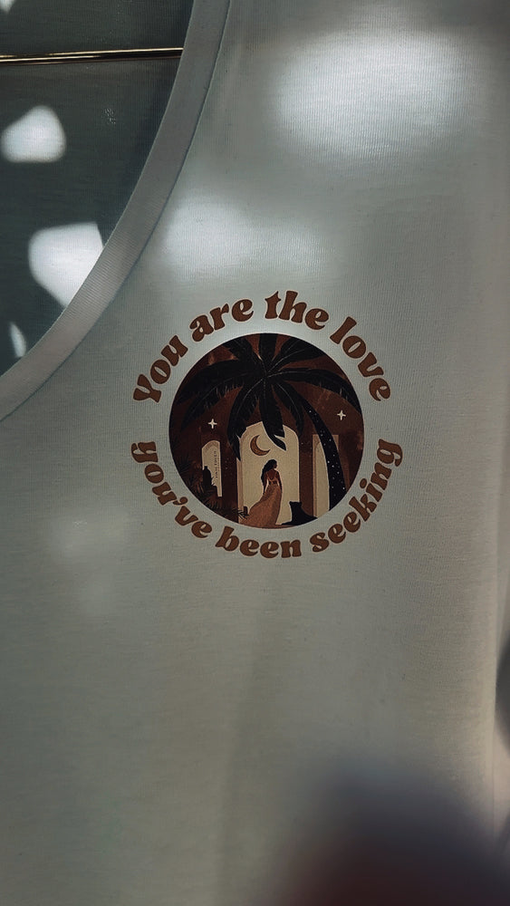 New ! "You are the love you've been seeking" V-neck t-shirt in white