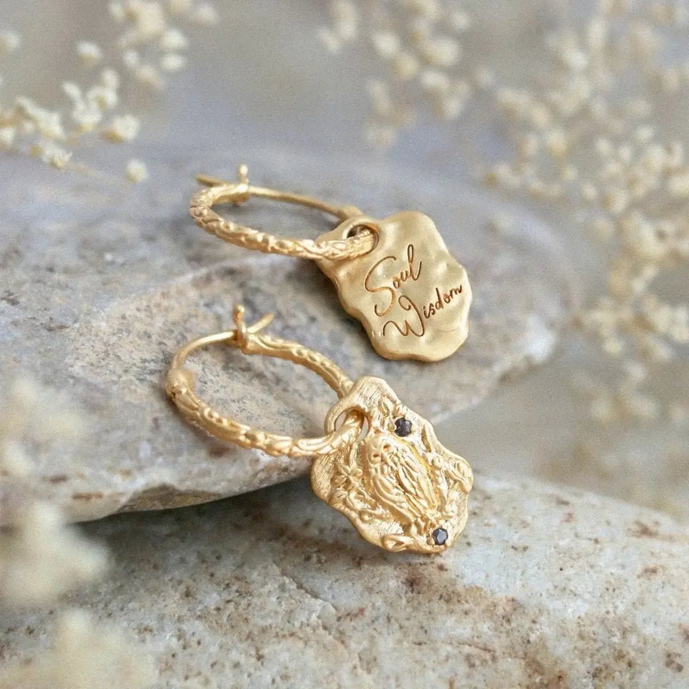 New ! Soul wisdom hoop earrings