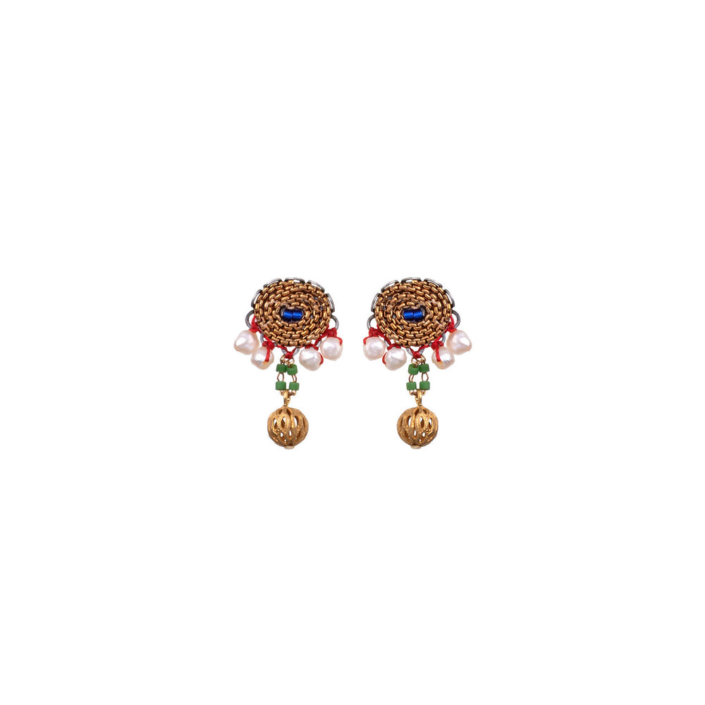 New ! Ayala Bar Queen of Sheba Golden Droplet Pearl earrings