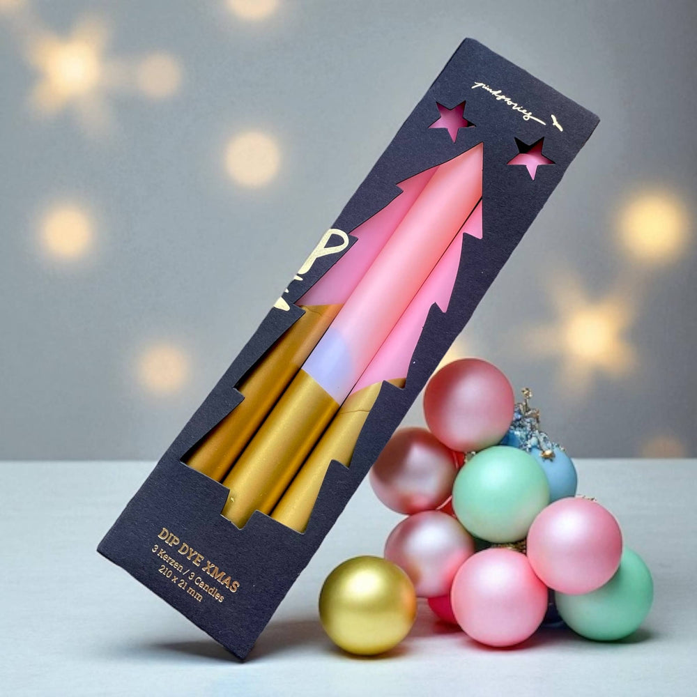 New ! Dip Dye X-mas *Cosy Blush* candles